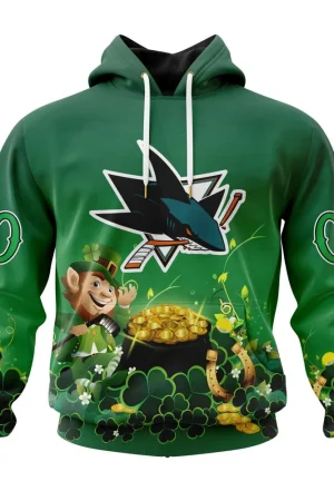 Hoodie NHL San Jose Sharks Special Design For St. Patrick's Day St2403