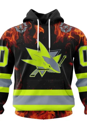 Hoodie NHL San Jose Sharks Special Design Honoring Firefighters St2401