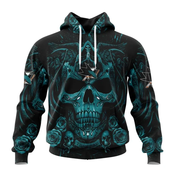 Hoodie NHL San Jose Sharks Special Design With Skull Art St2203