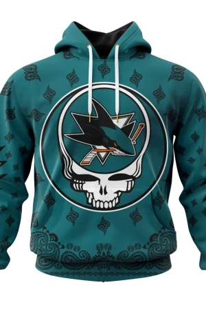 Hoodie NHL San Jose Sharks Special Grateful Dead Design St2303