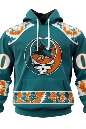 Hoodie NHL San Jose Sharks Special Grateful Dead Design St2301