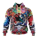 Hoodie NHL San Jose Sharks Special Grateful Dead Design St2304