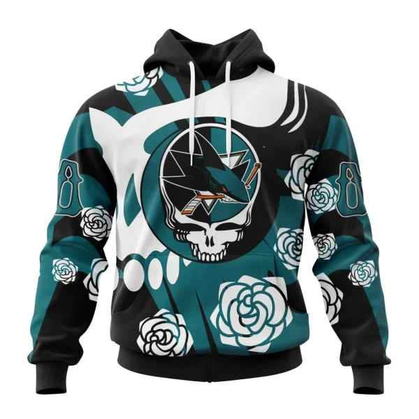 Hoodie NHL San Jose Sharks Special Grateful Dead Design St2305