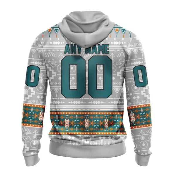 Hoodie NHL San Jose Sharks Special Native Design St2302 - Image 2