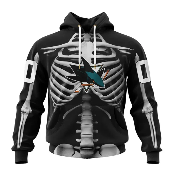 Hoodie NHL San Jose Sharks Special Skeleton Costume For Halloween St2301