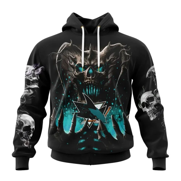 Hoodie NHL San Jose Sharks Special Skull Art Design St2301