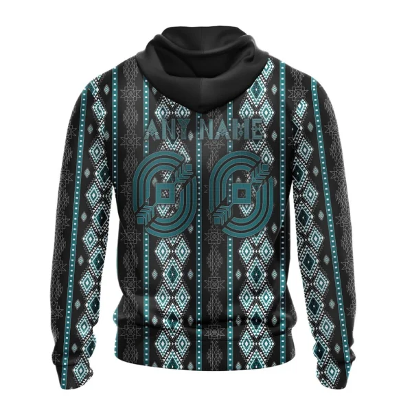 Hoodie NHL San Jose Sharks Special Skull Native Design St2301 - Image 2