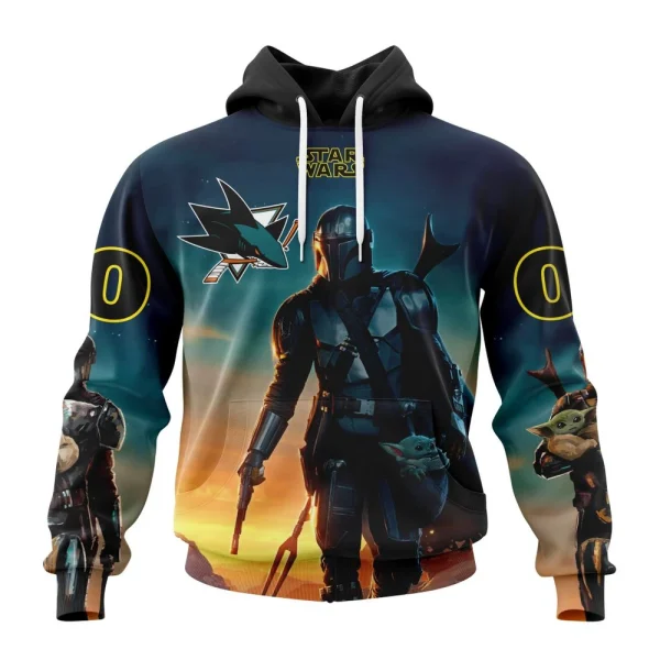 Hoodie NHL San Jose Sharks Special Star Wars The Mandalorian Design St2401