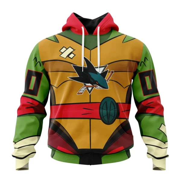 Hoodie NHL San Jose Sharks Special Teenage Mutant Ninja Turtles Design St2301
