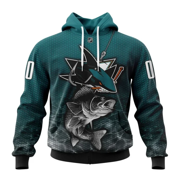Hoodie NHL San Jose Sharks, Specialized Fishing Style St2201