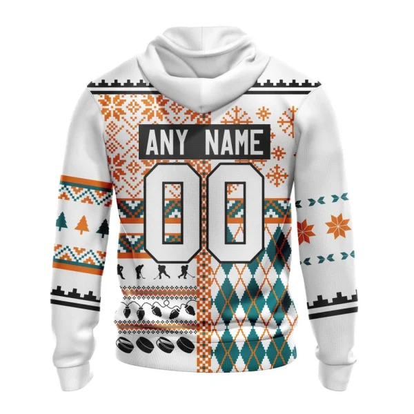 Hoodie NHL San Jose Sharks, Specialized Unisex Christmas Is Coming V01 - Image 2
