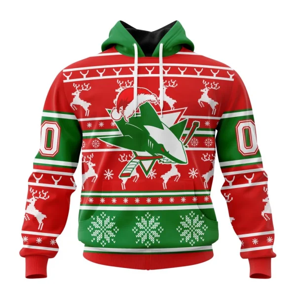 Hoodie NHL San Jose Sharks, Specialized Unisex Christmas Is Coming V02