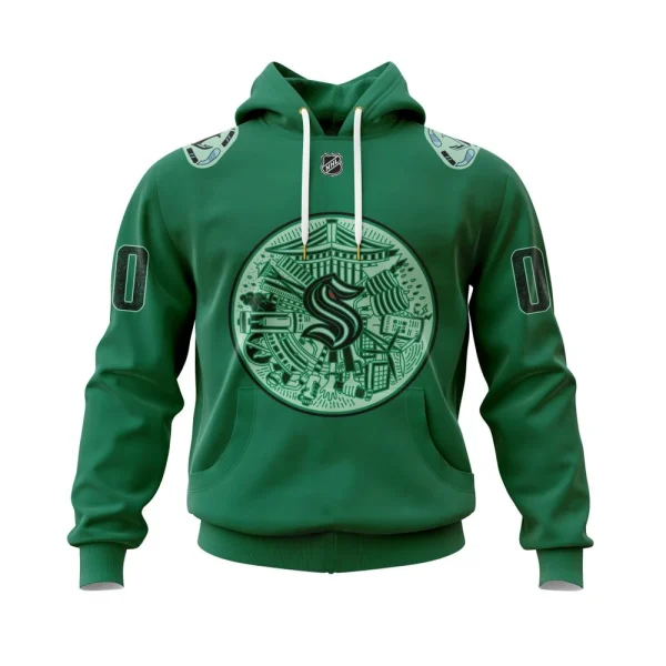 Hoodie NHL Seattle Kraken Green Night Jersey, Designed By Artist Shogo Ota