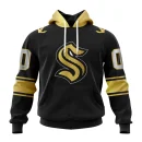 Hoodie NHL Seattle Kraken Special Black And Gold Design St2401