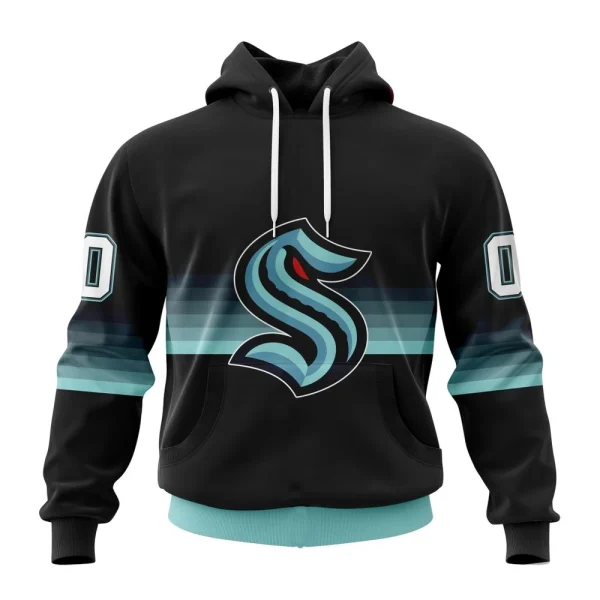 Hoodie NHL Seattle Kraken Special Black And Gradient Design St2301
