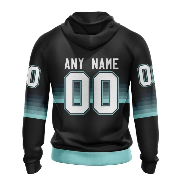 Hoodie NHL Seattle Kraken Special Black And Gradient Design St2301 - Image 2
