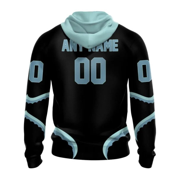 Hoodie NHL Seattle Kraken Special Blackout Design St2401 - Image 2