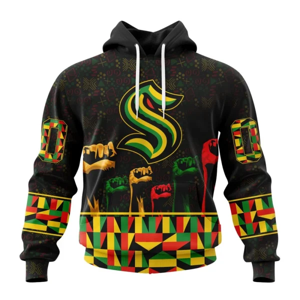 Hoodie NHL Seattle Kraken Special Design Celebrate Black History Month St2201