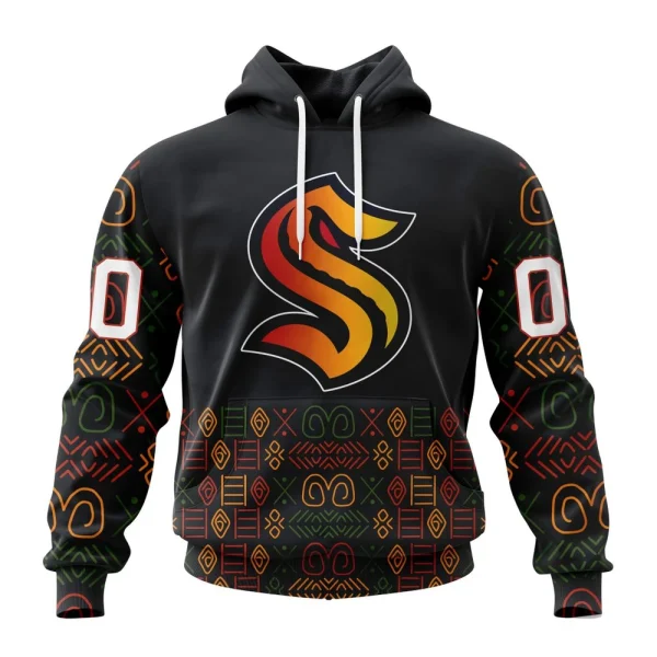 Hoodie NHL Seattle Kraken Special Design For Black History Month St2401