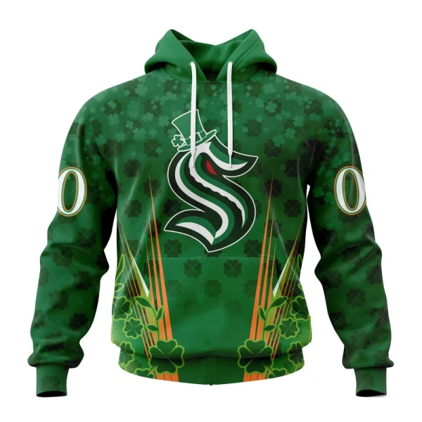 Hoodie NHL Seattle Kraken Special Design For St. Patrick's Day St2402