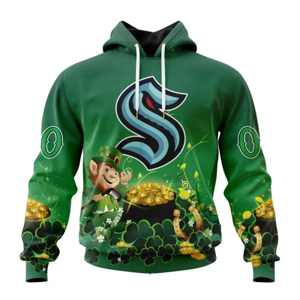 Hoodie NHL Seattle Kraken Special Design For St. Patrick's Day St2403