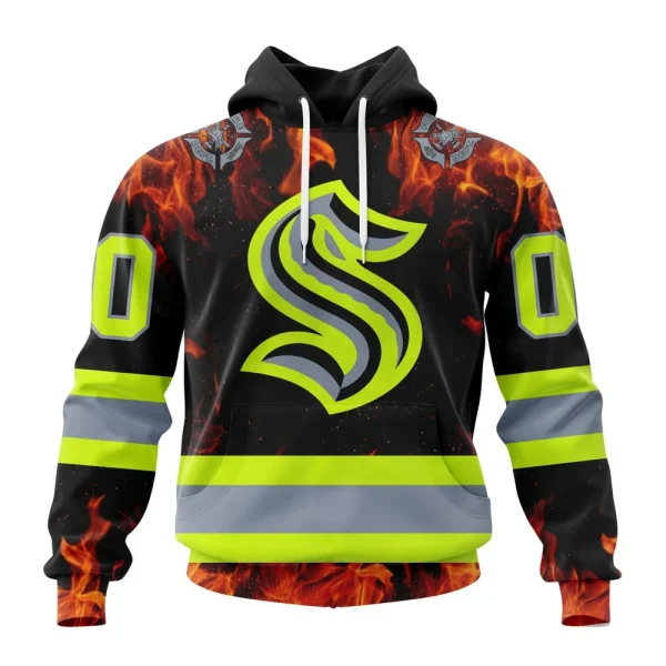 Hoodie NHL Seattle Kraken Special Design Honoring Firefighters St2401