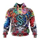 Hoodie NHL Seattle Kraken Special Grateful Dead Design St2304
