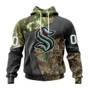 Hoodie NHL Seattle Kraken Special Hunting Camo Design St2302