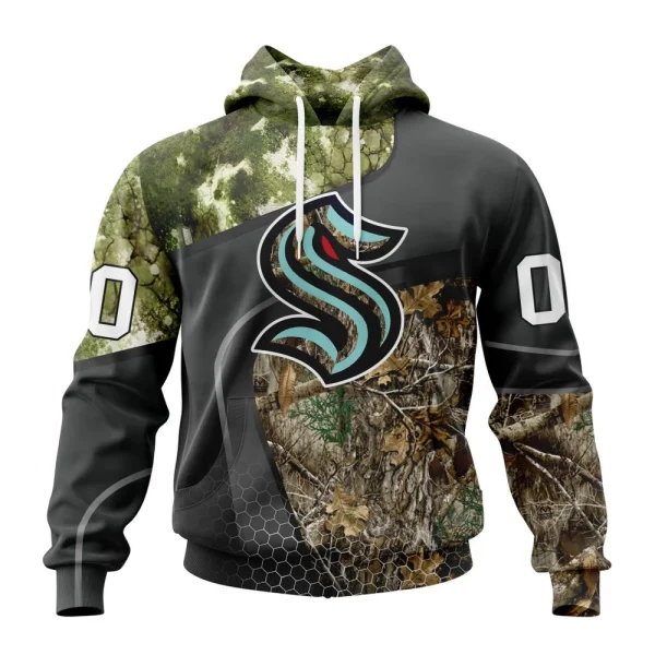 Hoodie NHL Seattle Kraken Special Hunting Camo Design St2302