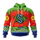 Hoodie NHL Seattle Kraken Special Nickelodeon Design St2301