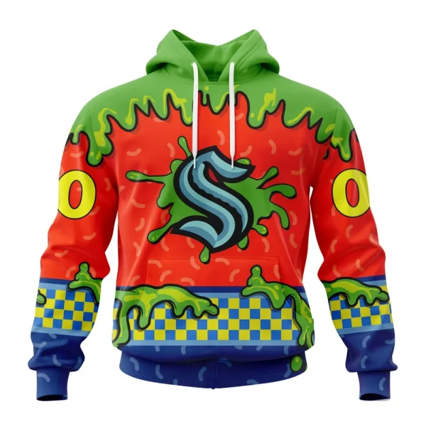 Hoodie NHL Seattle Kraken Special Nickelodeon Design St2301