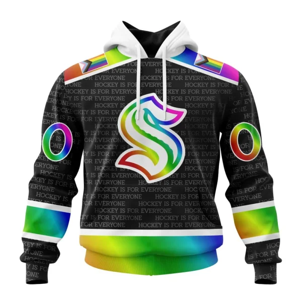 Hoodie NHL Seattle Kraken Special Pride Design Hockey Is For Everyone