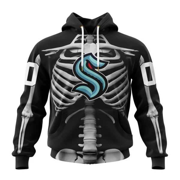 Hoodie NHL Seattle Kraken Special Skeleton Costume For Halloween St2301