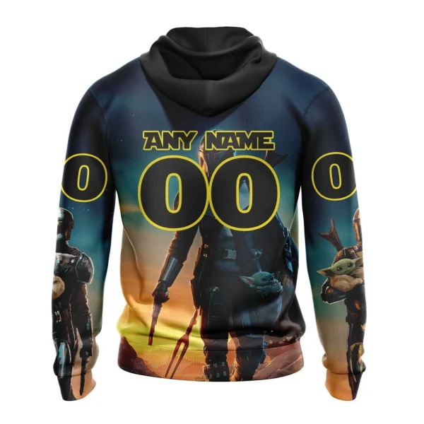 Hoodie NHL Seattle Kraken Special Star Wars The Mandalorian Design St2401 - Image 2
