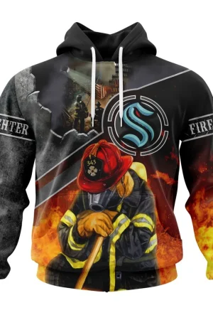 Hoodie NHL Seattle Kraken, Specialized Kits To Honor Firefighter In Patriot Day We Will Never Forget