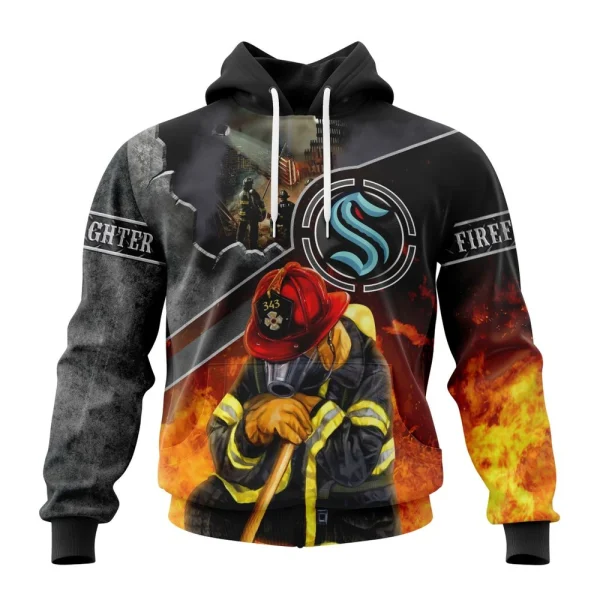 Hoodie NHL Seattle Kraken, Specialized Kits To Honor Firefighter In Patriot Day We Will Never Forget