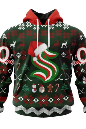 Hoodie NHL Seattle Kraken, Specialized Unisex Christmas Is Coming