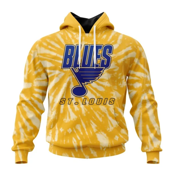 Hoodie NHL St Louis Blues Special Retro Vintage Tie Dye St2201