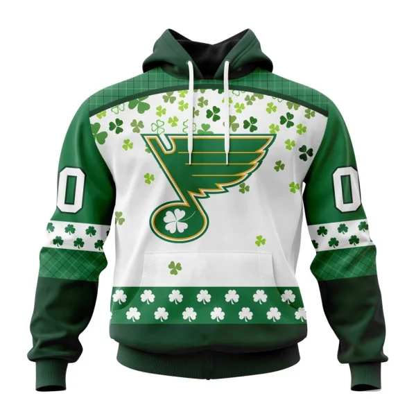 Hoodie NHL St. Louis Blues Special Design For St. Patrick Day St2401
