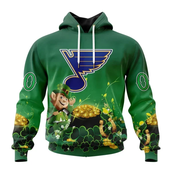 Hoodie NHL St. Louis Blues Special Design For St. Patrick's Day St2403