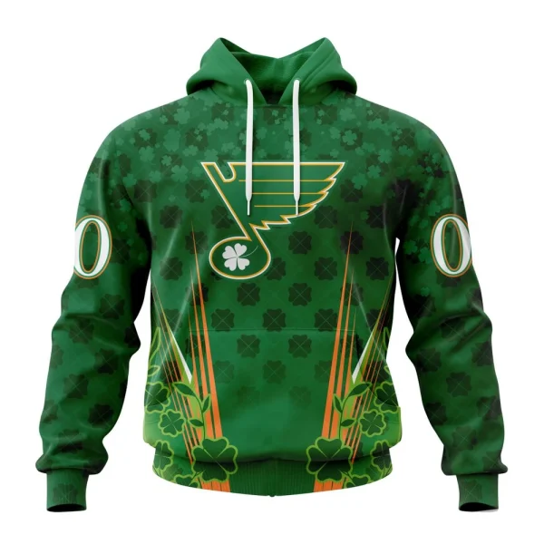 Hoodie NHL St. Louis Blues Special Design For St. Patrick's Day St2402
