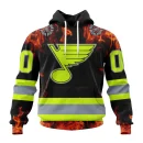 Hoodie NHL St. Louis Blues Special Design Honoring Firefighters St2401