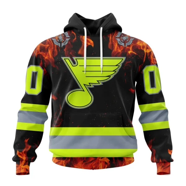 Hoodie NHL St. Louis Blues Special Design Honoring Firefighters St2401