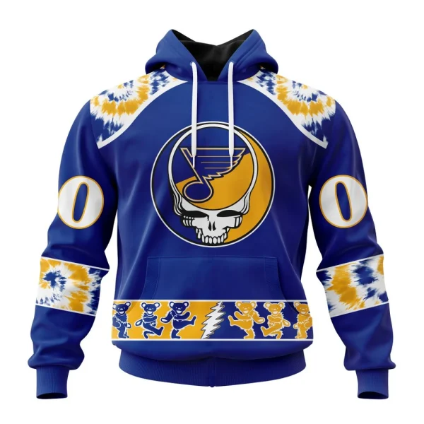 Hoodie NHL St. Louis Blues Special Grateful Dead Design St2301