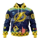Hoodie NHL Tampa Bay Lightning, Specialized Jersey With Spongebob
