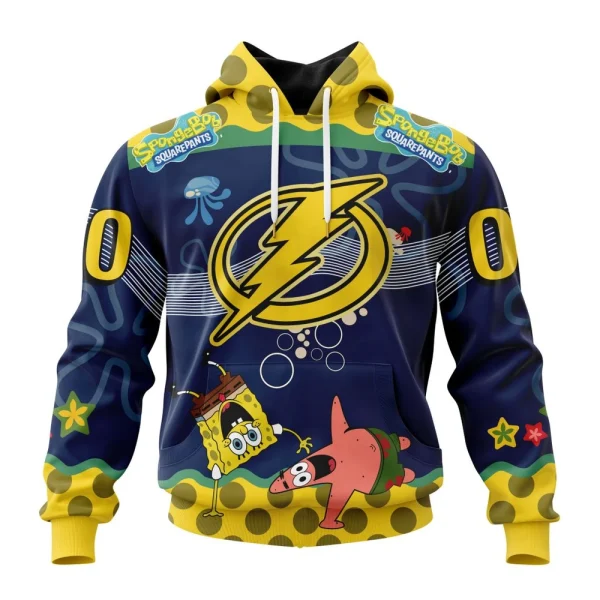 Hoodie NHL Tampa Bay Lightning, Specialized Jersey With Spongebob