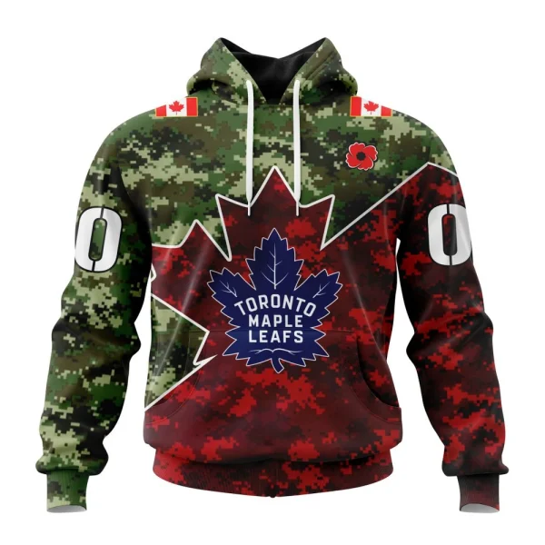 Hoodie NHL Toronto Maple Leafs Special Design For Remembrance Day St2201