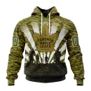 Hoodie NHL Toronto Maple Leafs Special Military Camo Kits For Veterans Day And Rememberance Day St2201