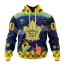 Hoodie NHL Toronto Maple Leafs Specialized Jersey With Spongebob