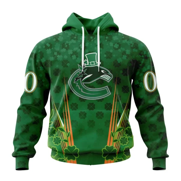 Hoodie NHL Vancouver Canucks Special Design For St. Patrick's Day St2402